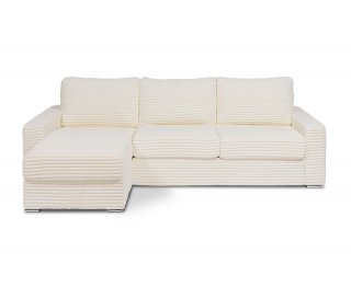 Canapé d'angle EXPRESS BILBAO sommier lattes 120cm matelas 16 cm méridienne coffre